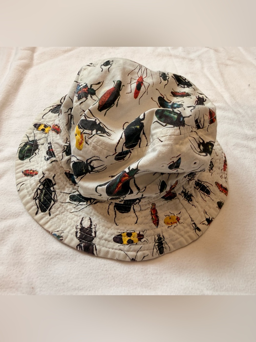Reversible Bug Insect Print Bucket Hat Beetle Graphic Brown Y2K Naturecore
